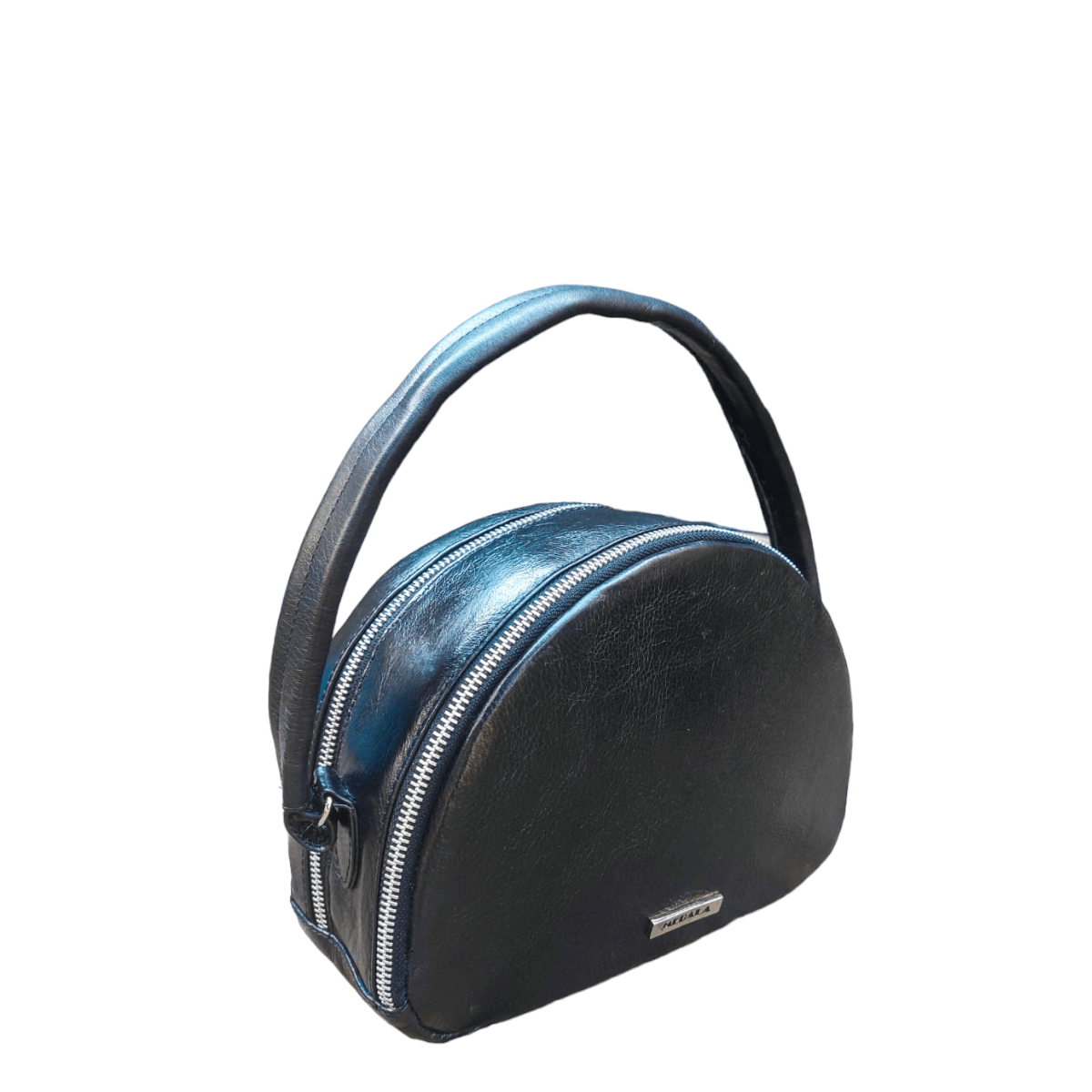 Mebala Lesego halfmoon bag pebbled black