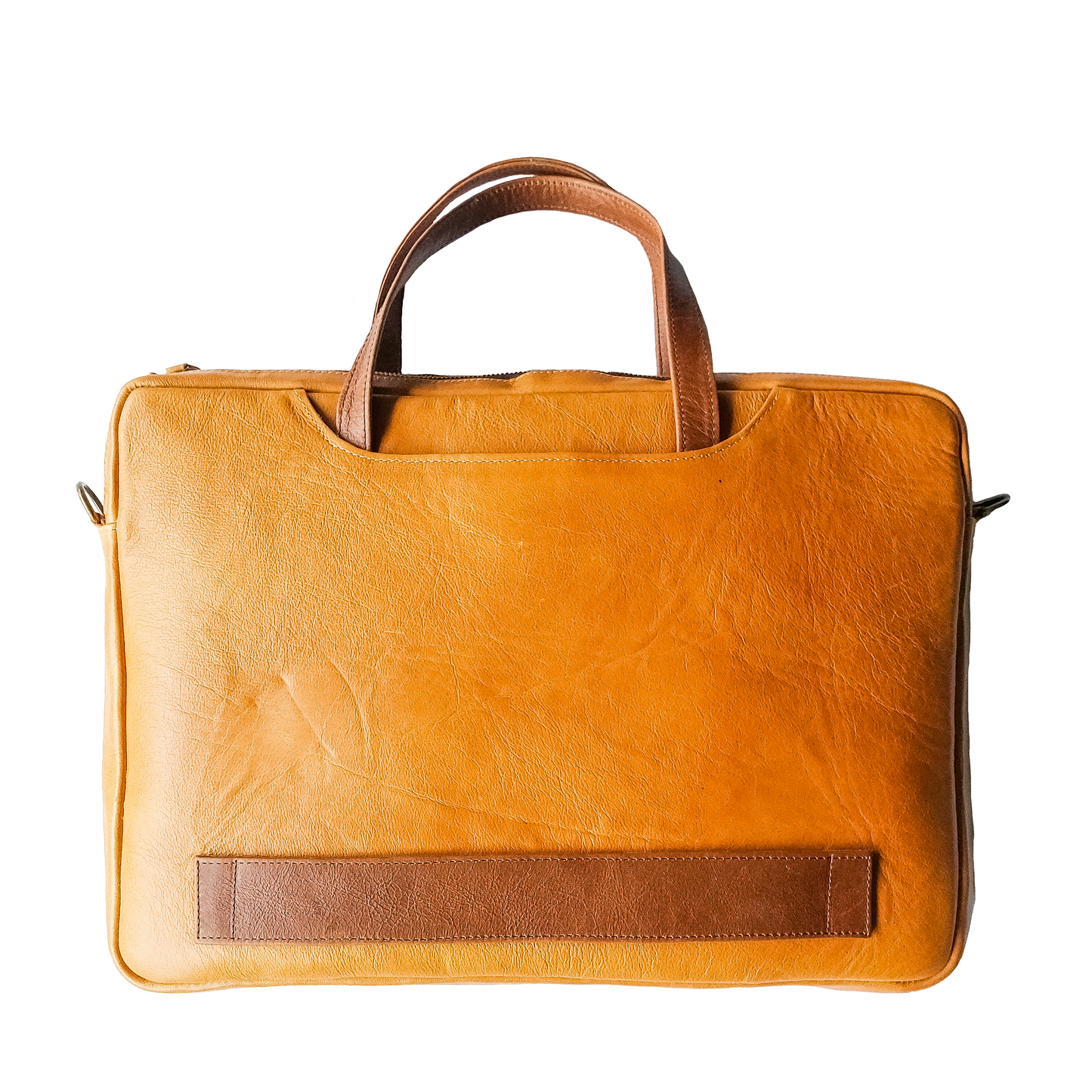 Mebala Lwandle laptop bag Mebala mustard genuine leather