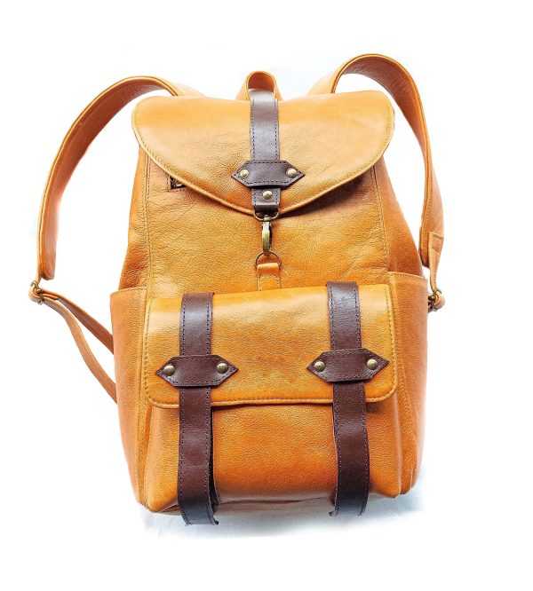Boipelo backpack Mebala Light brown genuine leather