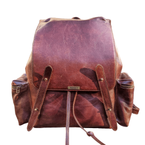 Mebala Leather flagship backpack dark brown