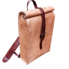 Mebala leather bag Itumeleng roll-up backpack light brown